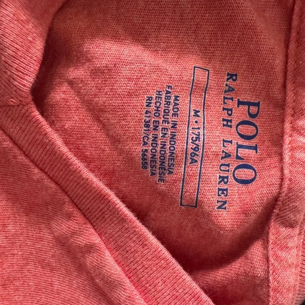 Polo Ralph Lauren Red Heather V-Neck T-Shirt Men’s Medium Pony Logo - Picture 2 of 3